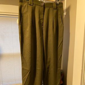 Olive colored trousers